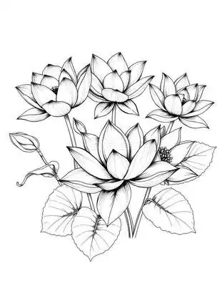 手绘莲花
