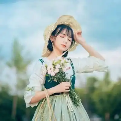 高清女头森系复古森女系唯美意境图片
