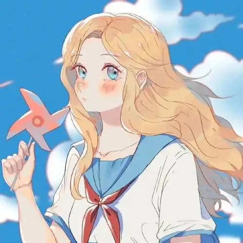 头像蓝色系动漫女头像
