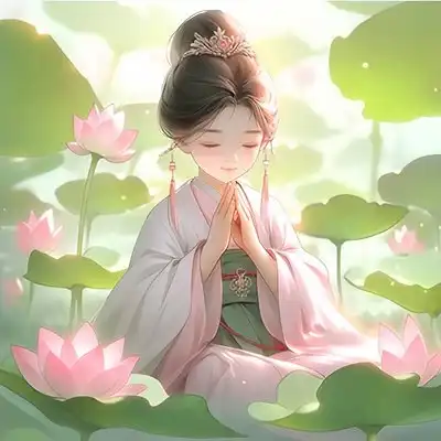 古风佛系头像心如莲花,念如菩提
