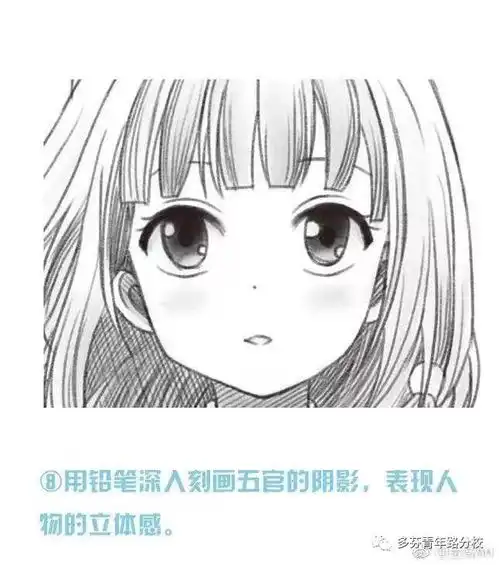 动漫萌系少女头像绘画步骤
