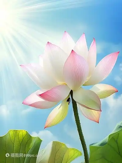 阳光下的粉莲花

